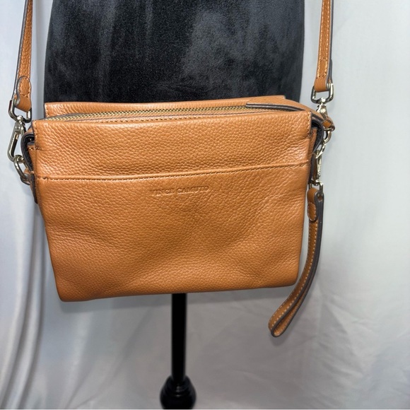 🔥SALE VINCE CAMUTO Bry Dark Rum Leather Small Crossbody Handbag - Picture 2 of 9
